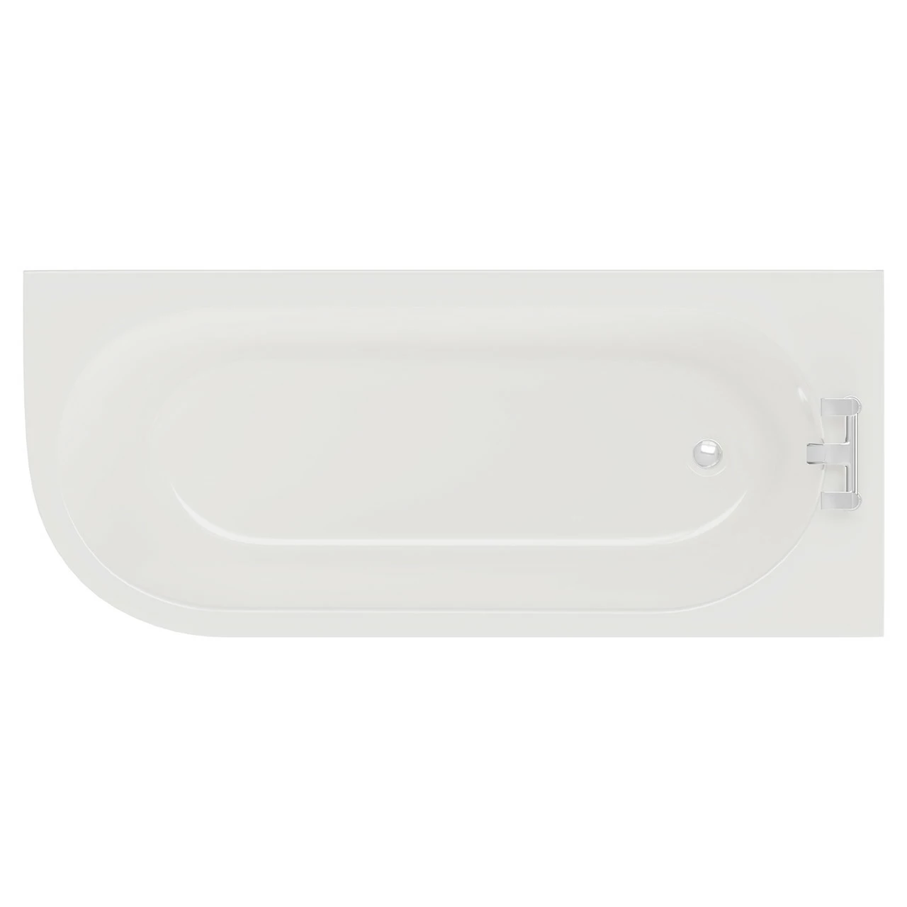 Arc 1700mm X 750mm Right Hand Curved Shower Bath And Front Bath Panel