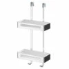 Bagno Polished Chrome 2 Tier Hanging Shower Caddy