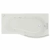 Bayou 1700mm 12 Jet Chrome V-Tec Right Hand B Shaped Whirlpool Shower Bath With Bath Screen And Front Bath Panel