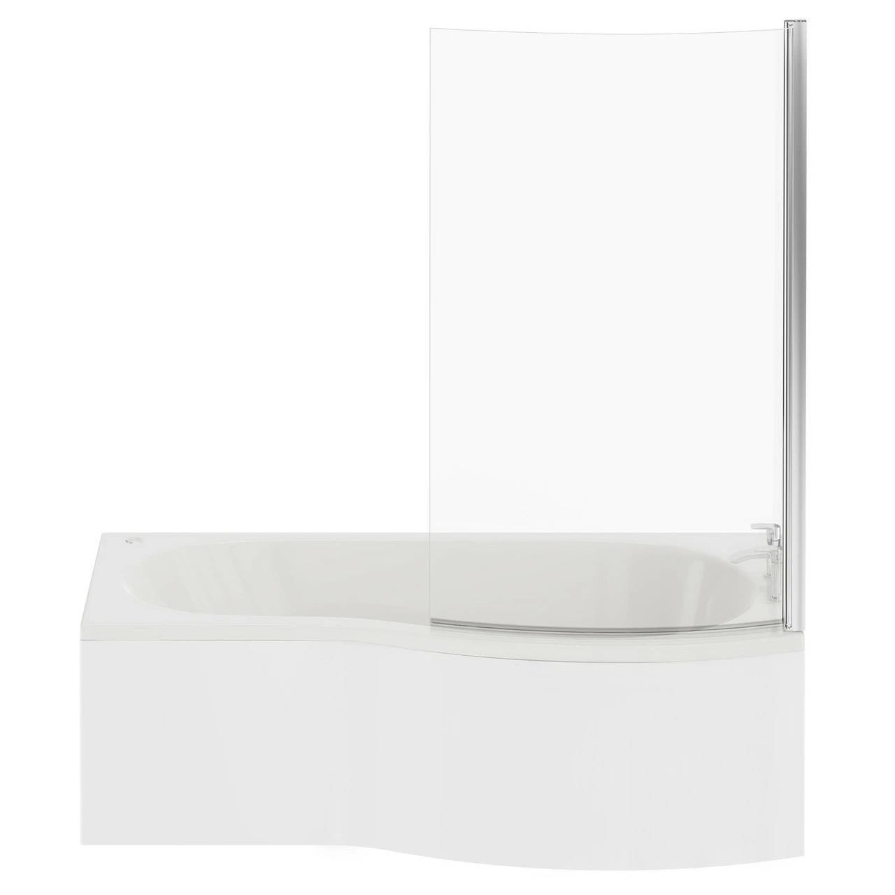 Bayou 1700mm 12 Jet Easifit Right Hand B Shaped Spa Shower Bath With Bath Screen And Front Bath Panel - Image 4