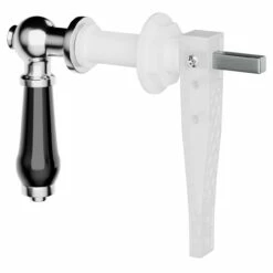 Black Ceramic Traditional Cistern Flush Lever