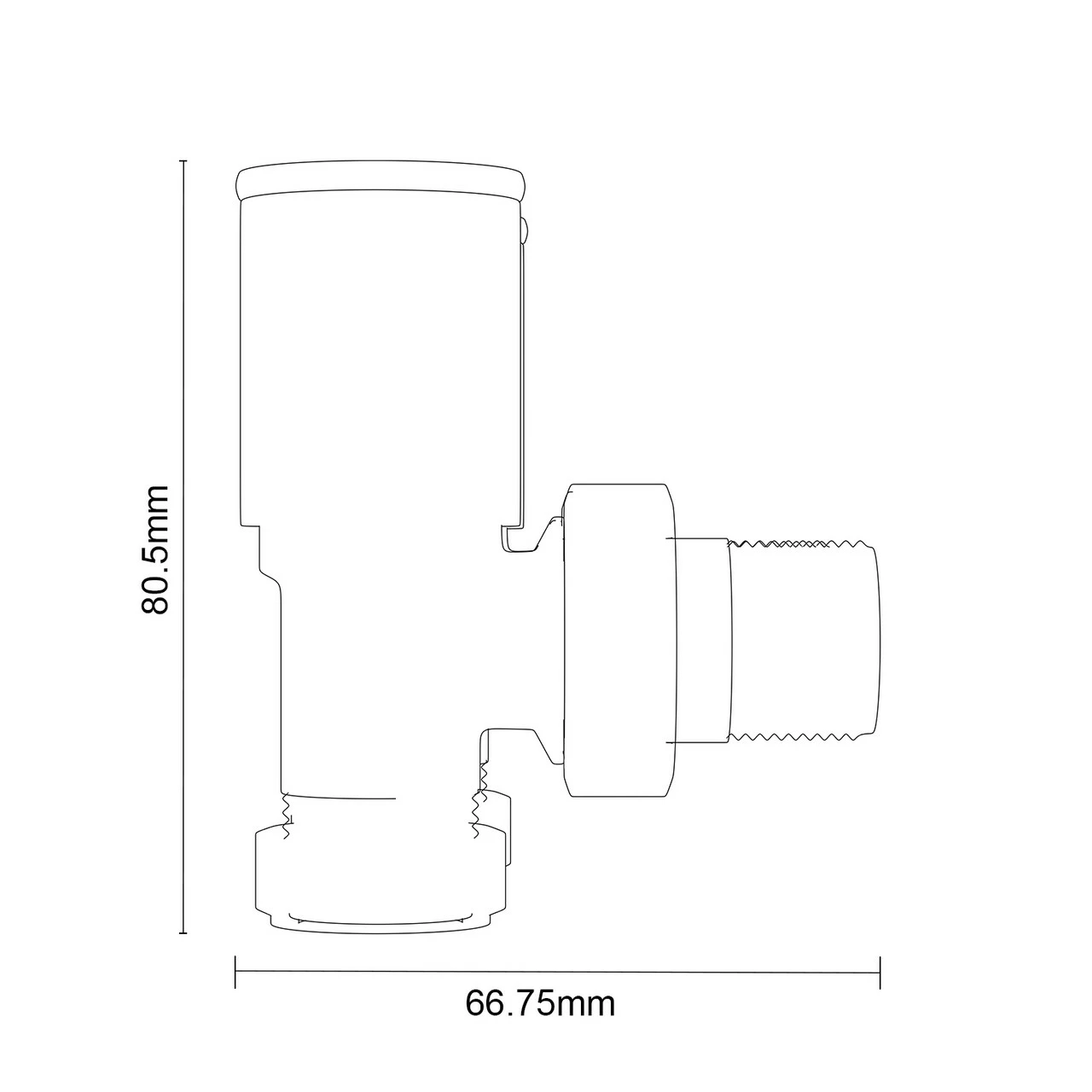 Black Nickel Round Angled Radiator Valves - Image 5