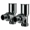 Black Nickel Round Angled Radiator Valves