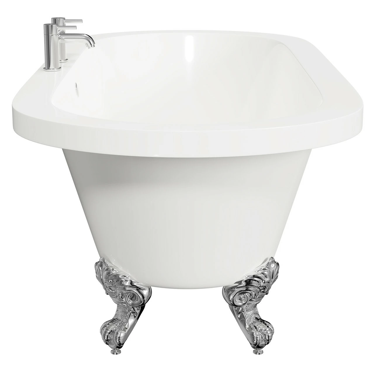 Windsor. Brescia 1780mm X 825mm Double Ended Freestanding Roll Top Bath With Chrome Claw Feet - Image 4