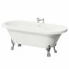 Brescia 1780mm X 825mm Double Ended Freestanding Roll Top Bath With Chrome Tiger Feet
