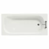 Cassia 1500mm X 700mm Straight Single Ended Steel Bath With 2 Tap Holes Including Legs