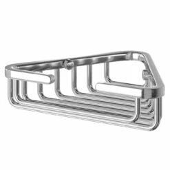 Clasico Polished Chrome Wall Mounted Small Corner Basket