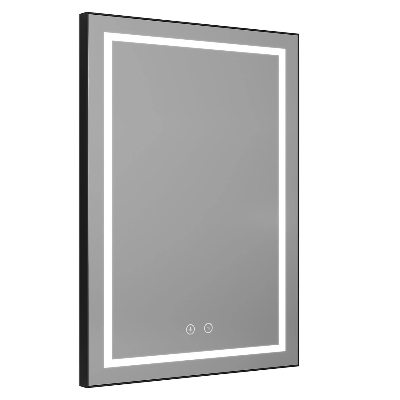 Colore Black Aluminium Framed 500mm X 700mm Illuminated LED Mirror With Demister - Image 3
