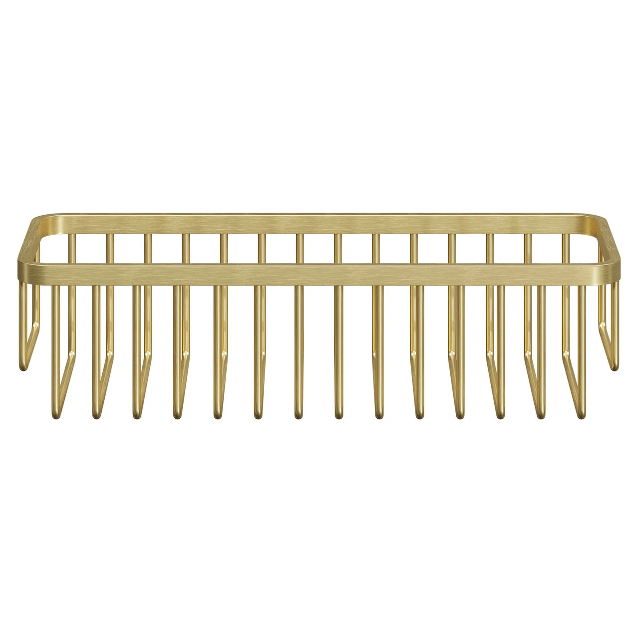 Colore Round Brushed Brass 330mm Wall Mounted Bottle Basket - Image 2