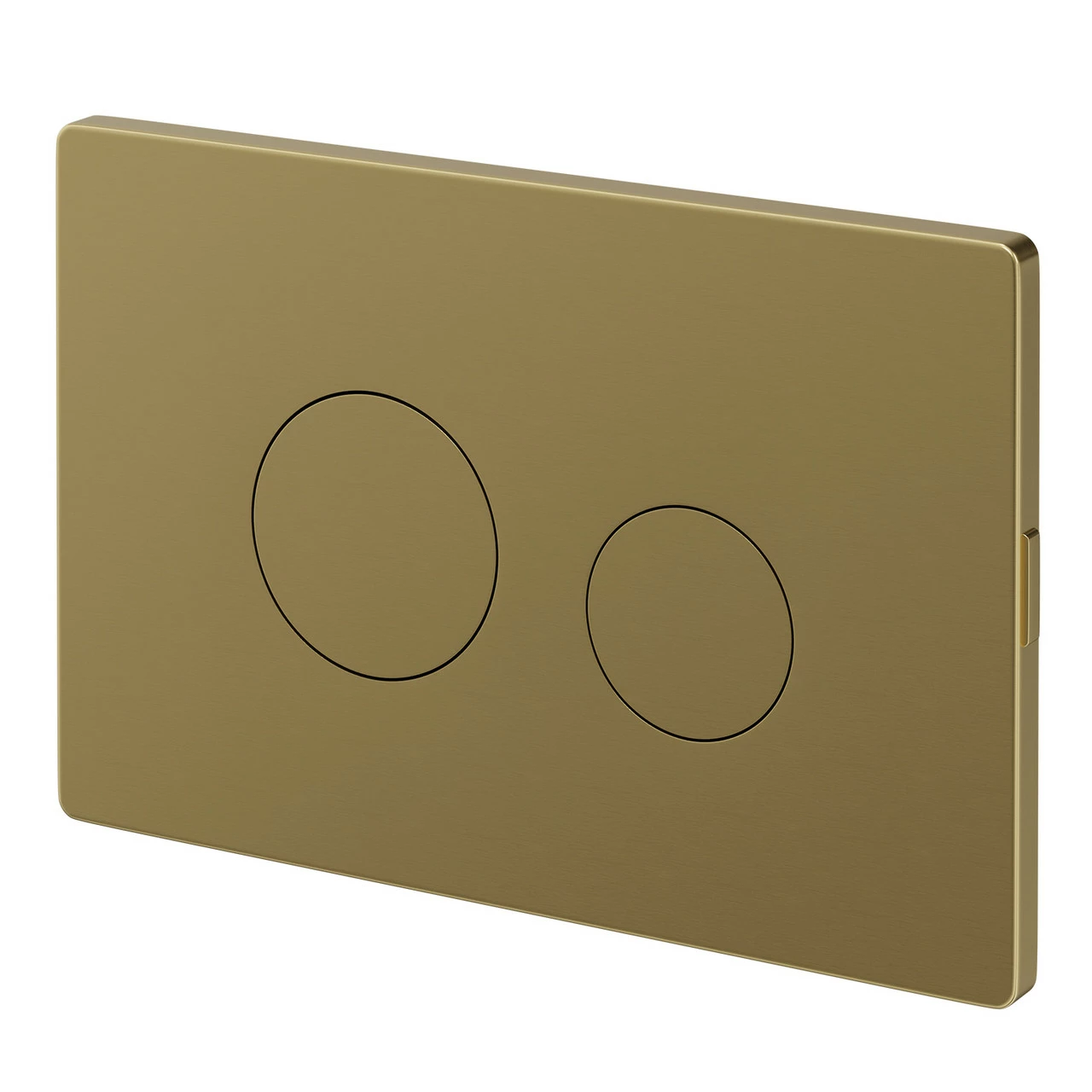 Colore Brushed Brass Pneumatic Dual Flush Plate With Round Buttons