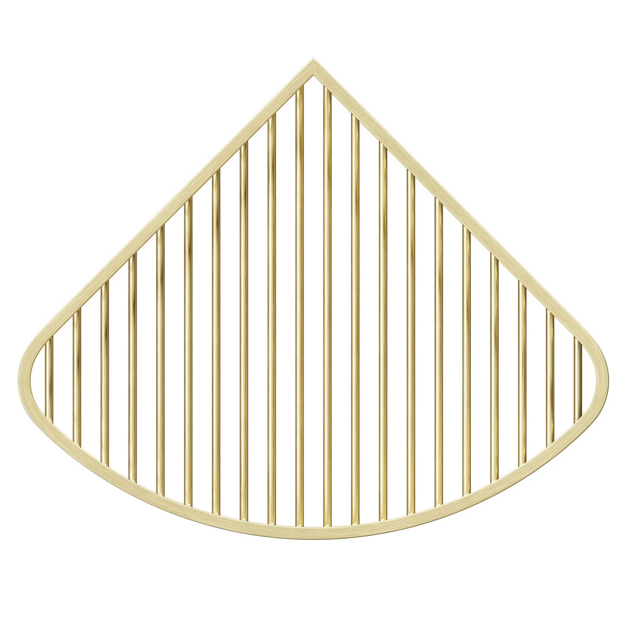 Colore Round Brushed Brass Wall Mounted Wire Corner Basket - Image 5
