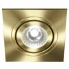 Colore Square Satin Brass IP65 35W Tiltable Bathroom Downlight