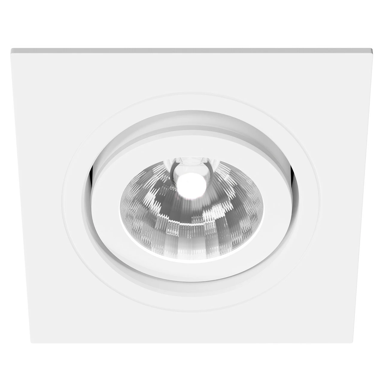 Colore Square Matt White IP65 35W Tiltable Bathroom Downlight - Image 2