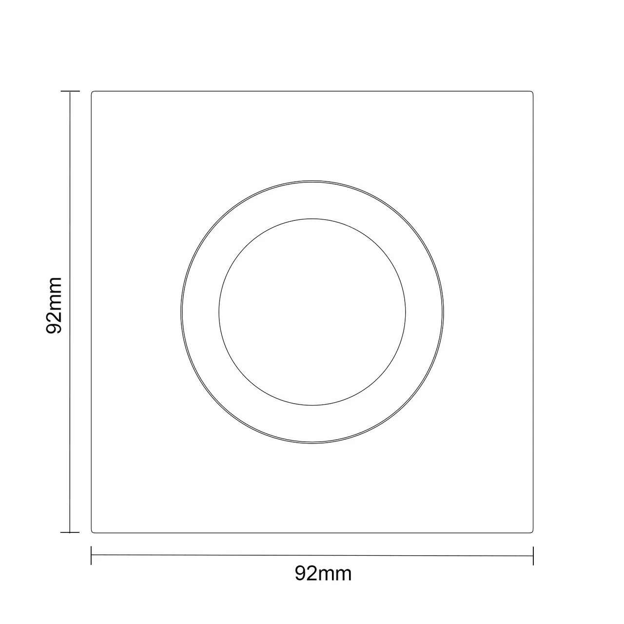 Colore Square Matt White IP65 35W Tiltable Bathroom Downlight - Image 3