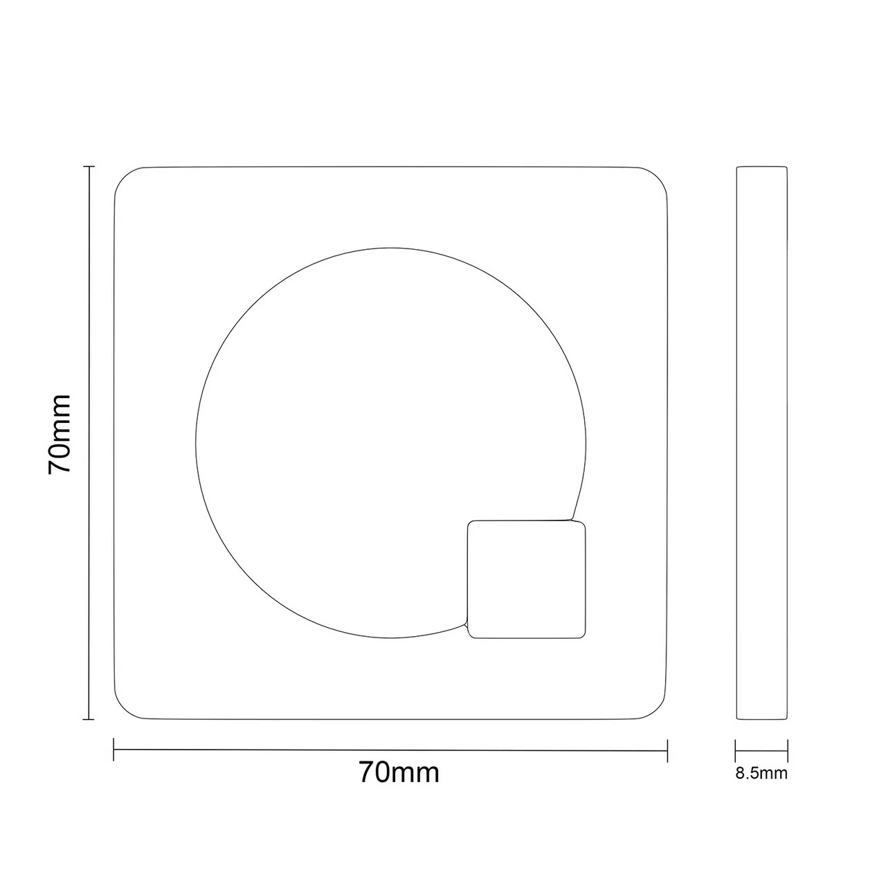 Colore Concealed Cistern With Front Access And Square Brushed Brass Modern Dual Flush Push Button - Image 3