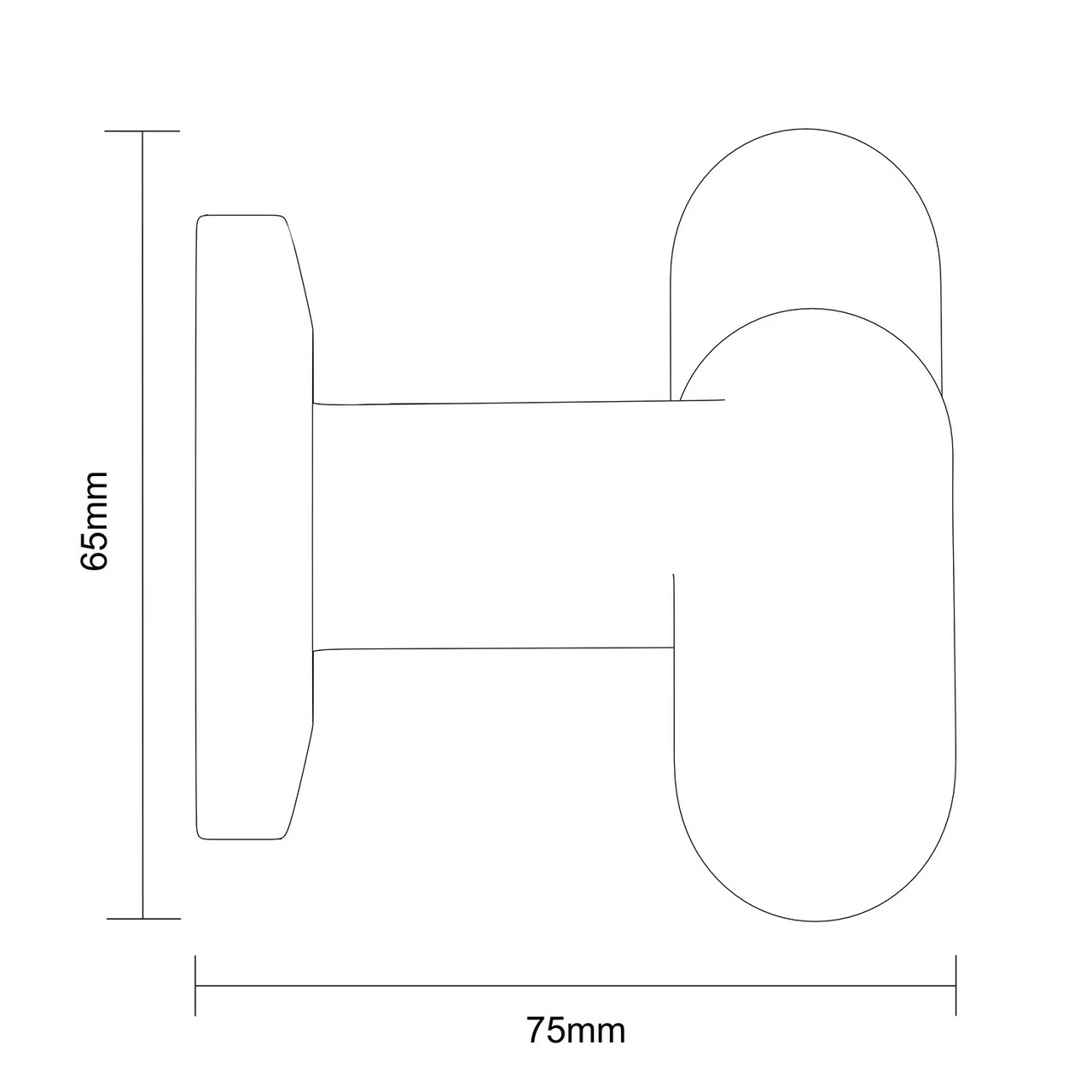 Colore Matt Black 26" Curved Grab Rail - Image 6
