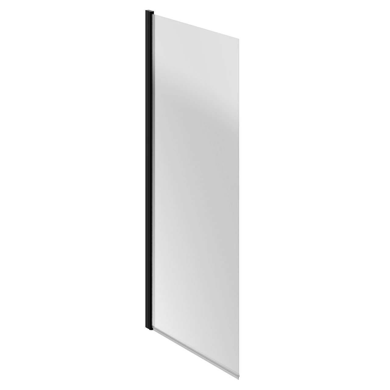 Colore Square Matt Black 770mm Single Section Square Bath Shower Screen - Image 2