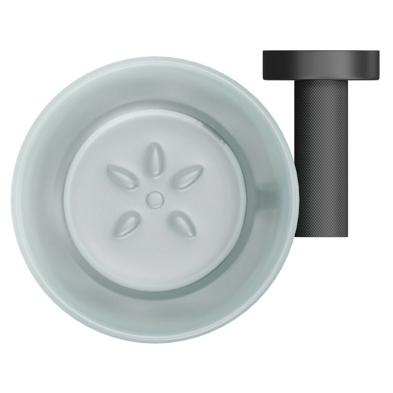 Colore Matt Black And Frosted Glass Industrial Style Wall Mounted Soap Dish - Image 5