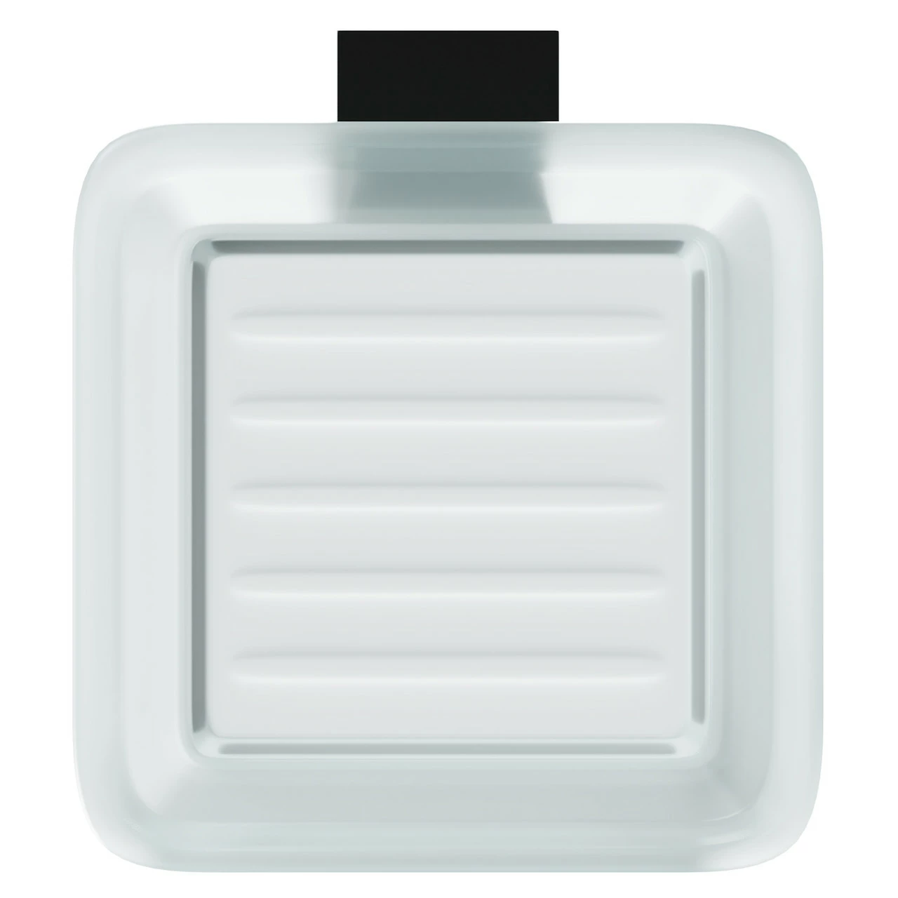 Colore Square Matt Black And Frosted Glass Wall Mounted Soap Dish - Image 5