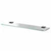 Colore Square Matt Black And Glass Wall Mounted Vanity Shelf