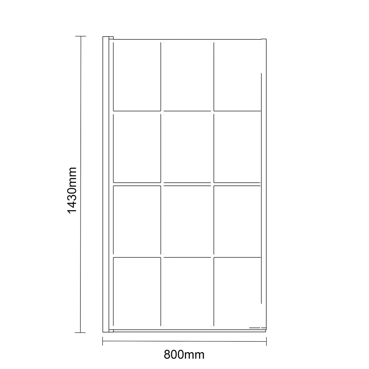 Colore Matt Black Framed Design 808mm Hinged L Shaped Bath Shower Screen - Image 3