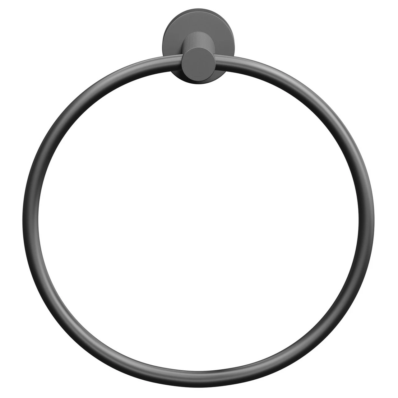 Colore Matt Black Industrial Style Wall Mounted Towel Ring - Image 2