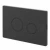 Colore Matt Black Pneumatic Dual Flush Plate With Round Buttons