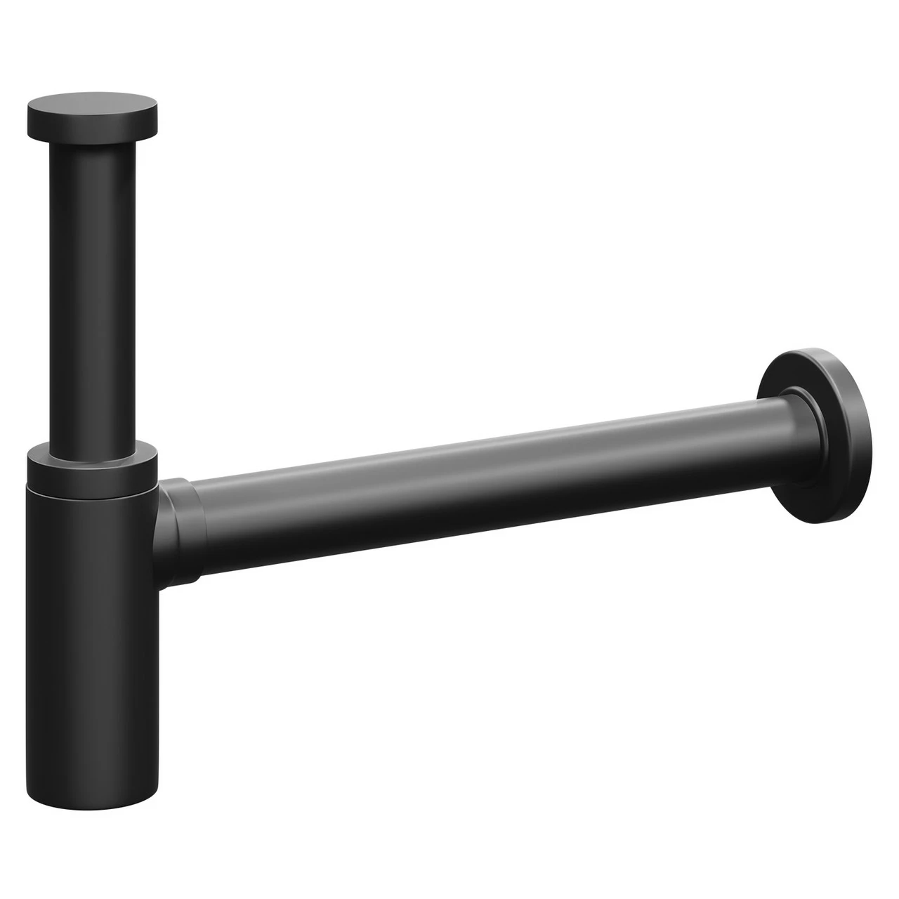 Colore Round Matt Black Basin Bottle Trap - Image 3