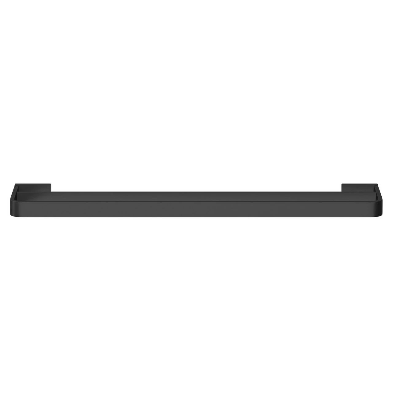 Colore Square Matt Black Wall Mounted Double Towel Rail - Image 2
