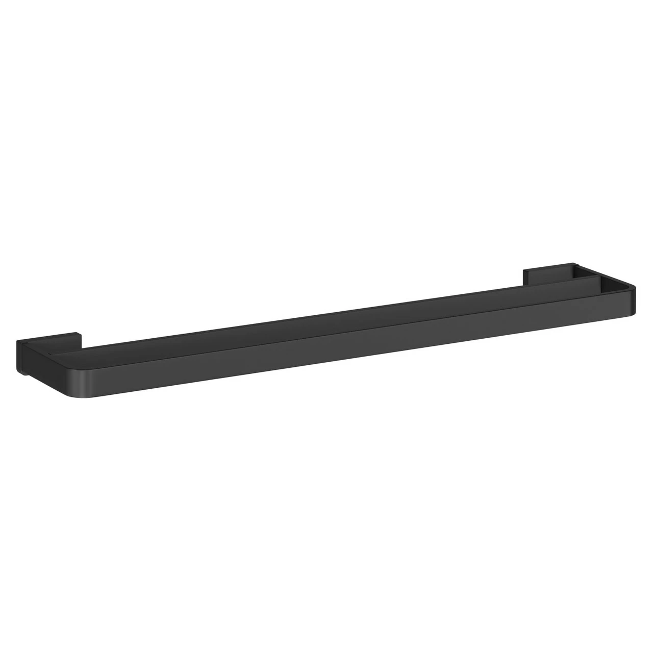 Colore Square Matt Black Wall Mounted Double Towel Rail - Image 3