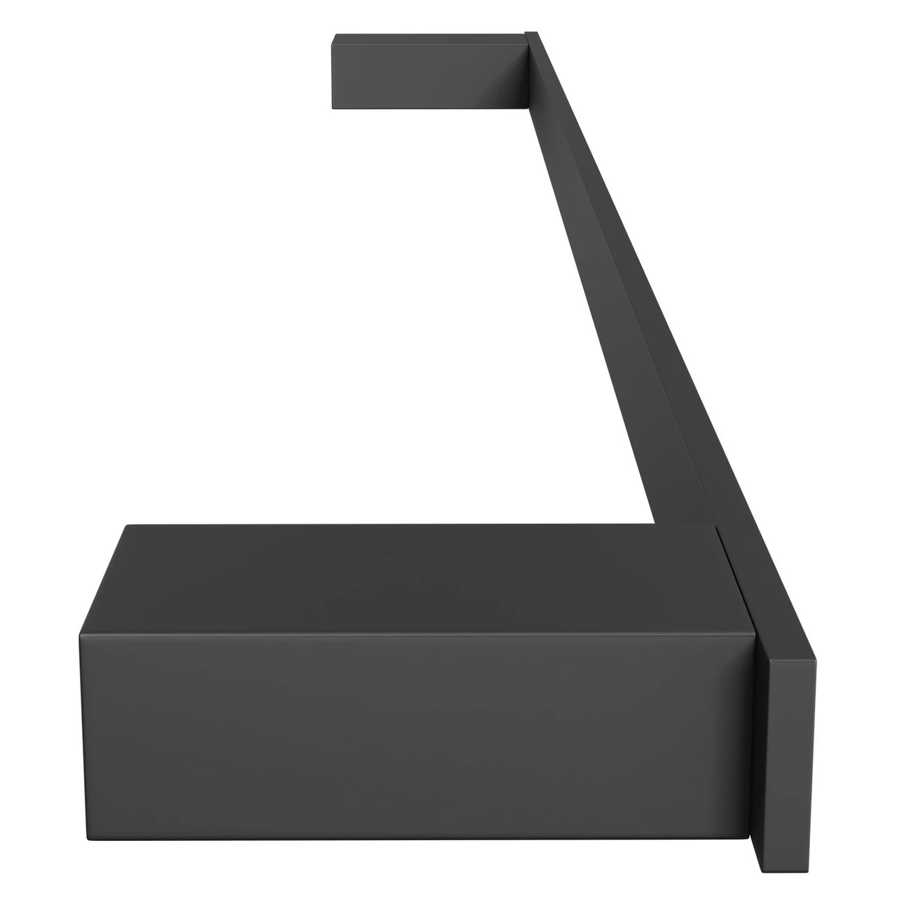 Colore Square Matt Black Wall Mounted Towel Rail - Image 4