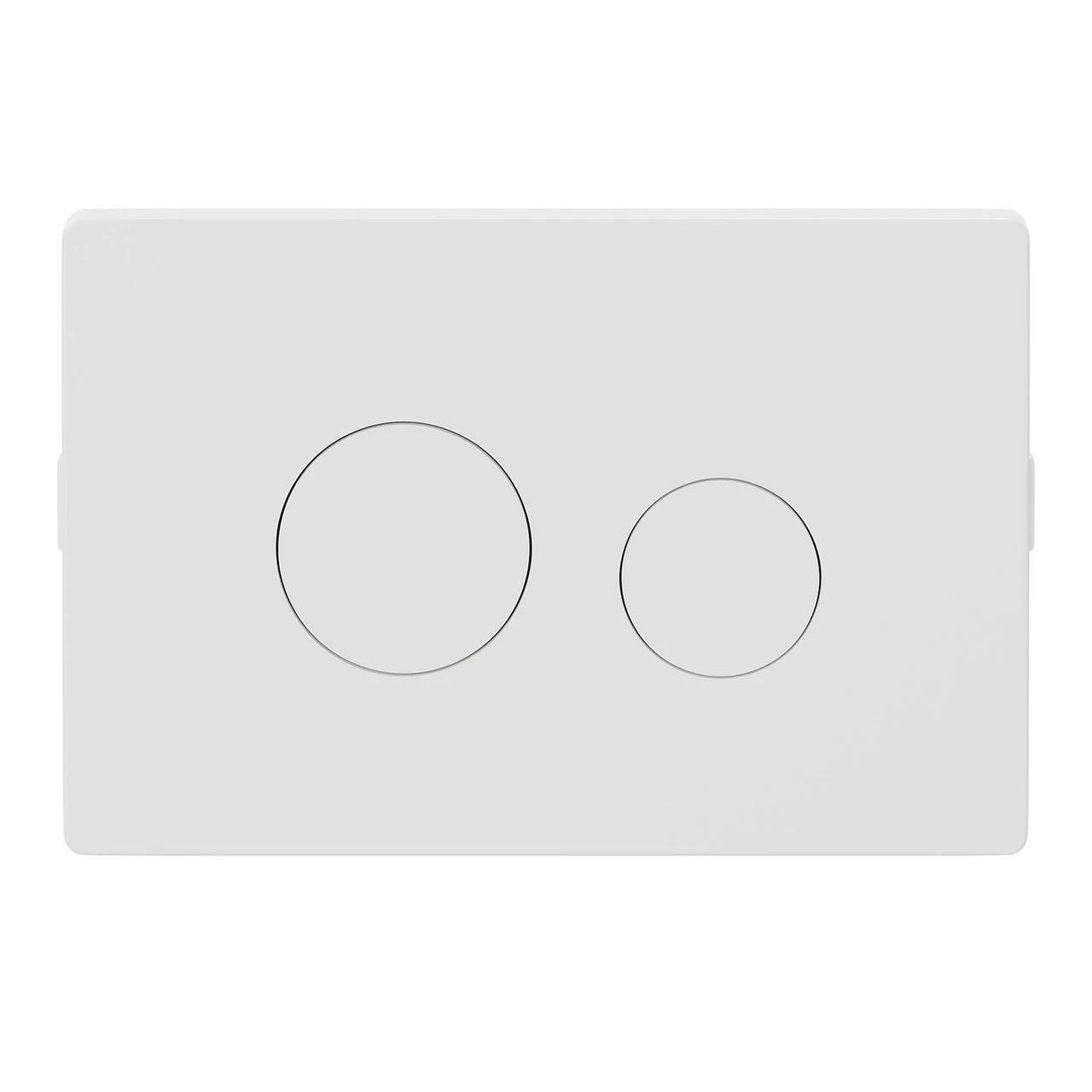 Colore Matt White Pneumatic Dual Flush Plate With Round Buttons - Image 2