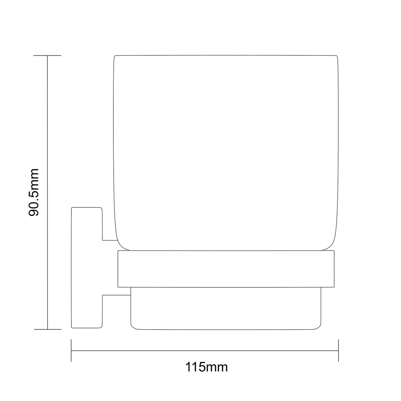 Colore Polished Chrome And Frosted Glass Industrial Style Wall Mounted Bathroom Tumbler - Image 6