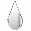 Colore Polished Chrome Frame With Grey Strap 600mm Round Illuminated LED Mirror With Demister And Touch Sensor