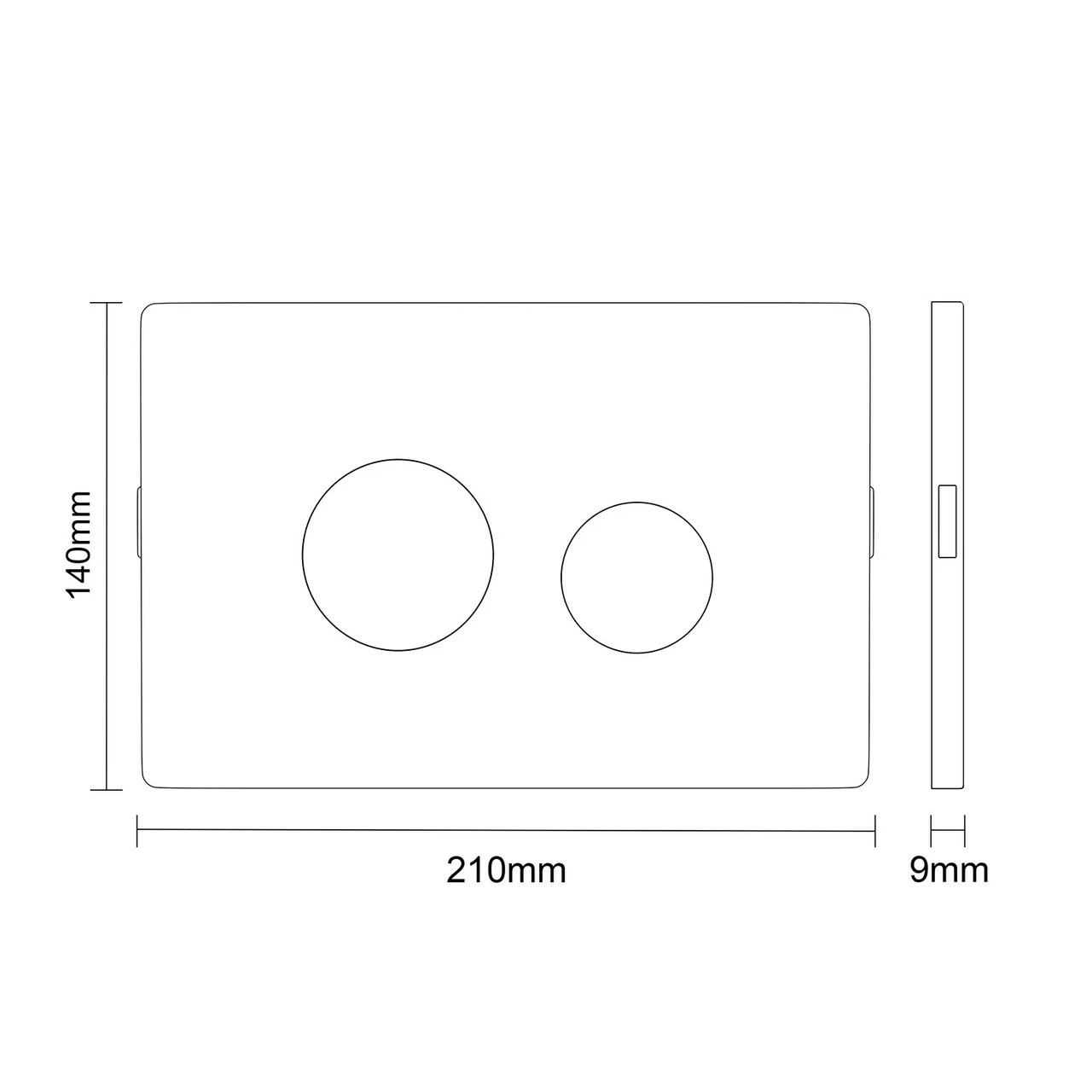 Colore Polished Chrome Pneumatic Dual Flush Plate With Round Buttons - Image 4