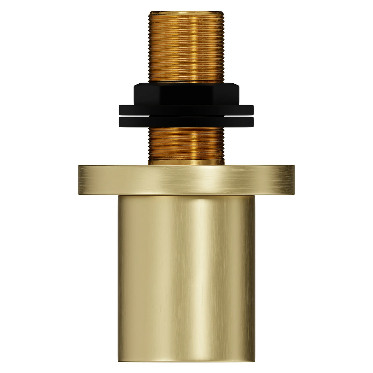 Colore Round Brushed Brass Deluxe Shower Elbow - Image 5