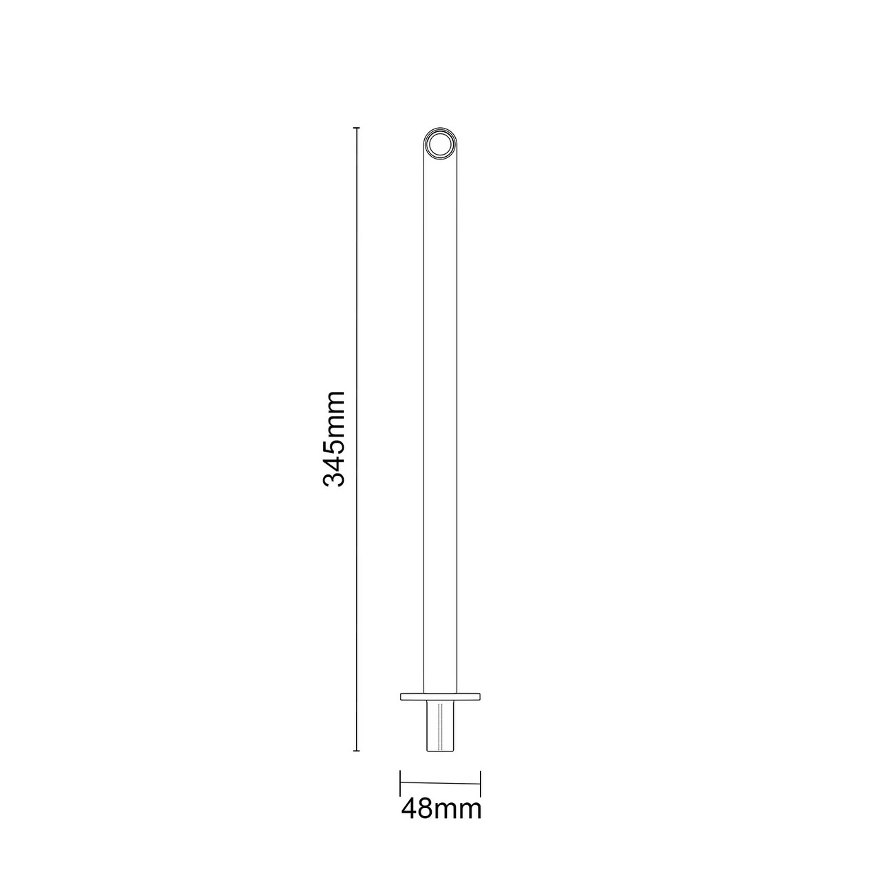 Colore Round Gunmetal Grey 345mm Shower Arm - Image 6