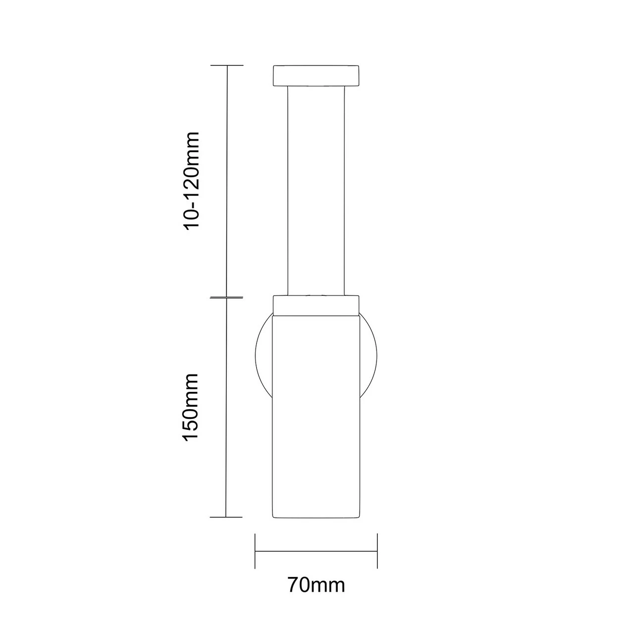 Colore Round Gunmetal Grey Basin Bottle Trap - Image 6