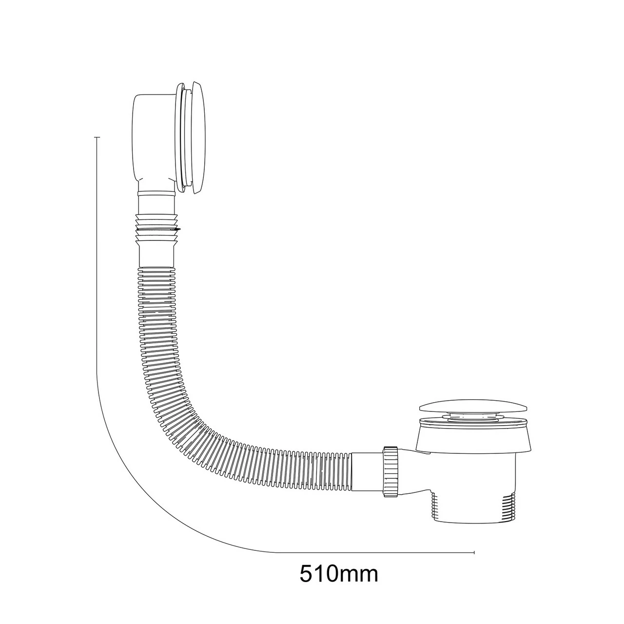 Colore Round Gunmetal Grey Easy Clean Sprung Click Clack Bath Waste - Image 6