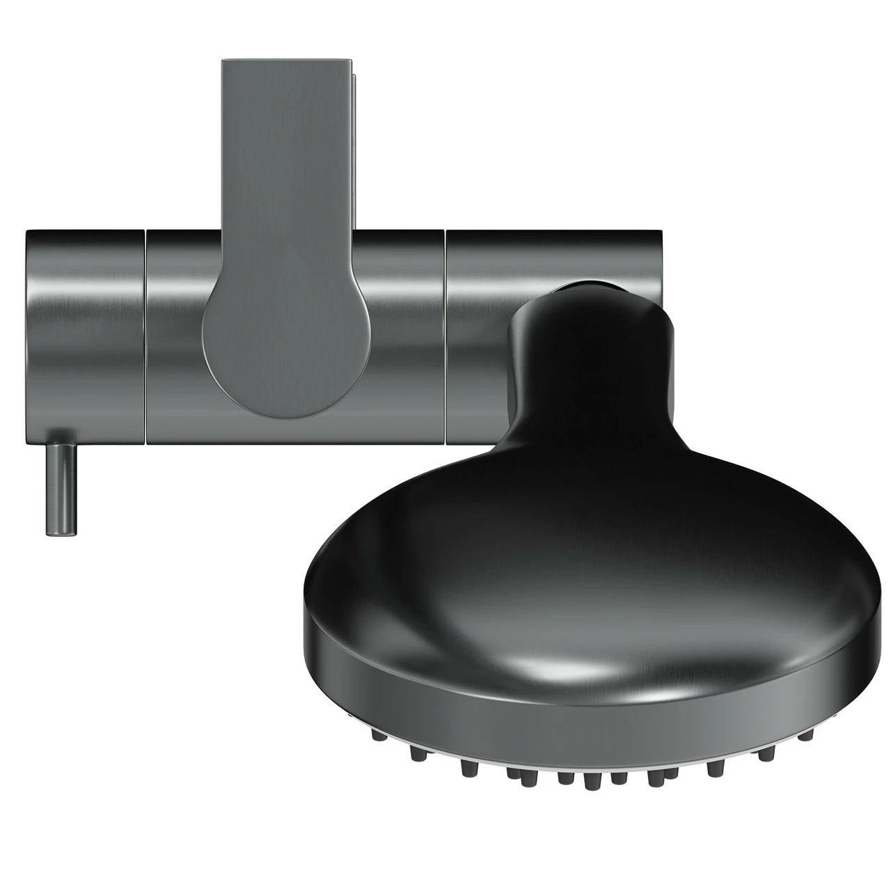 Colore Round Gunmetal Grey Shower Slide Rail Kit - Image 5