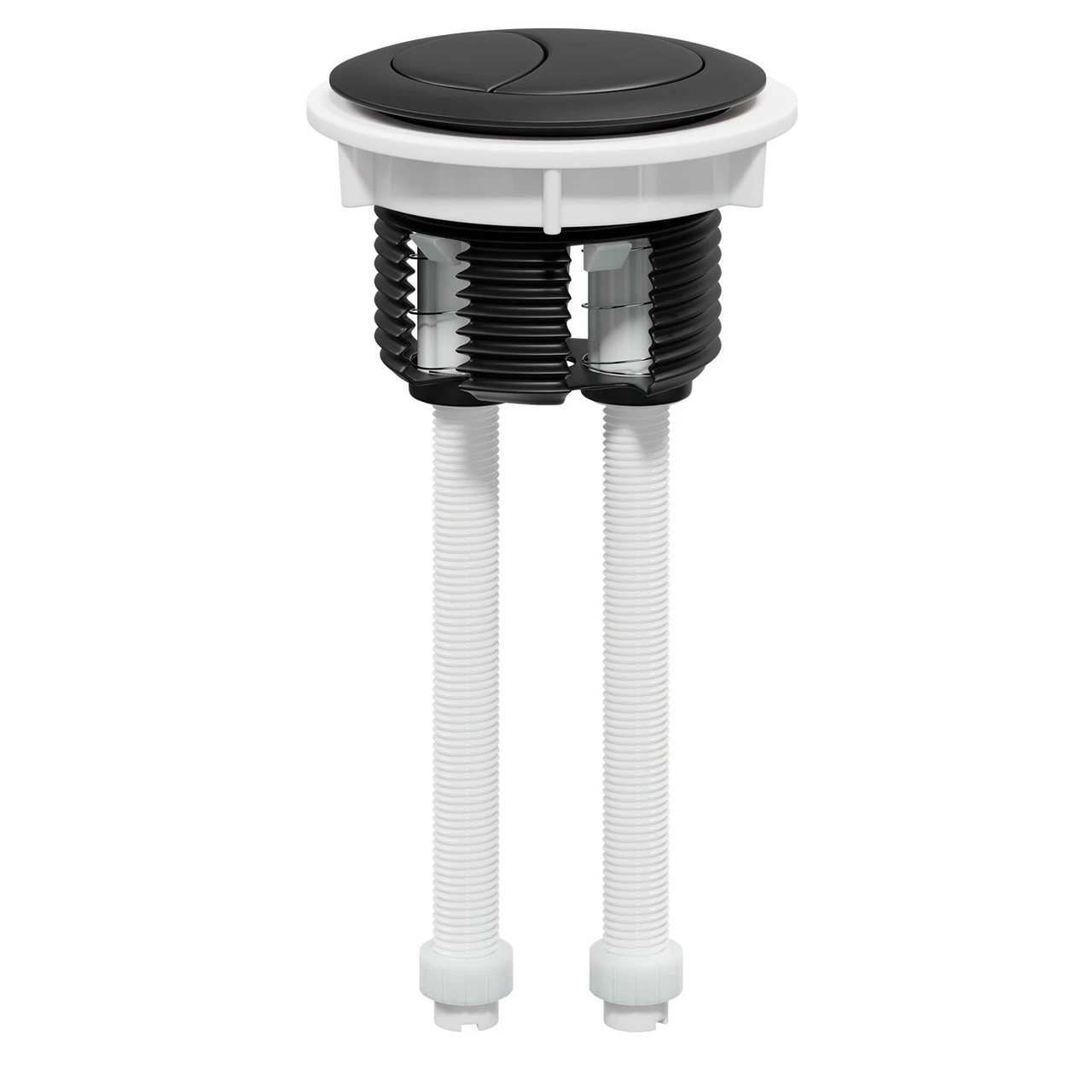 Colore Round Matt Black 48mm Dual Flush Push Button - Image 2