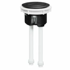 Colore Round Matt Black 48mm Dual Flush Push Button