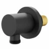 Colore Round Matt Black Deluxe Shower Elbow
