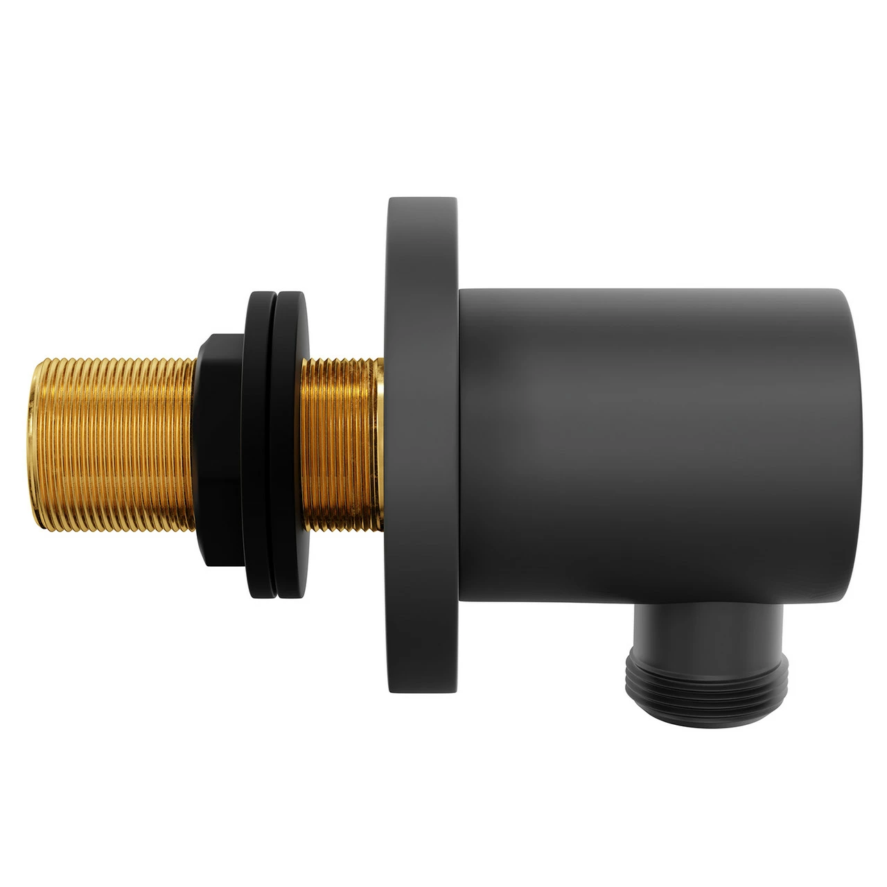 Colore Round Matt Black Deluxe Shower Elbow - Image 4