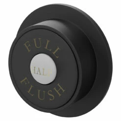 Colore Round Matt Black Traditional Dual Flush Push Button