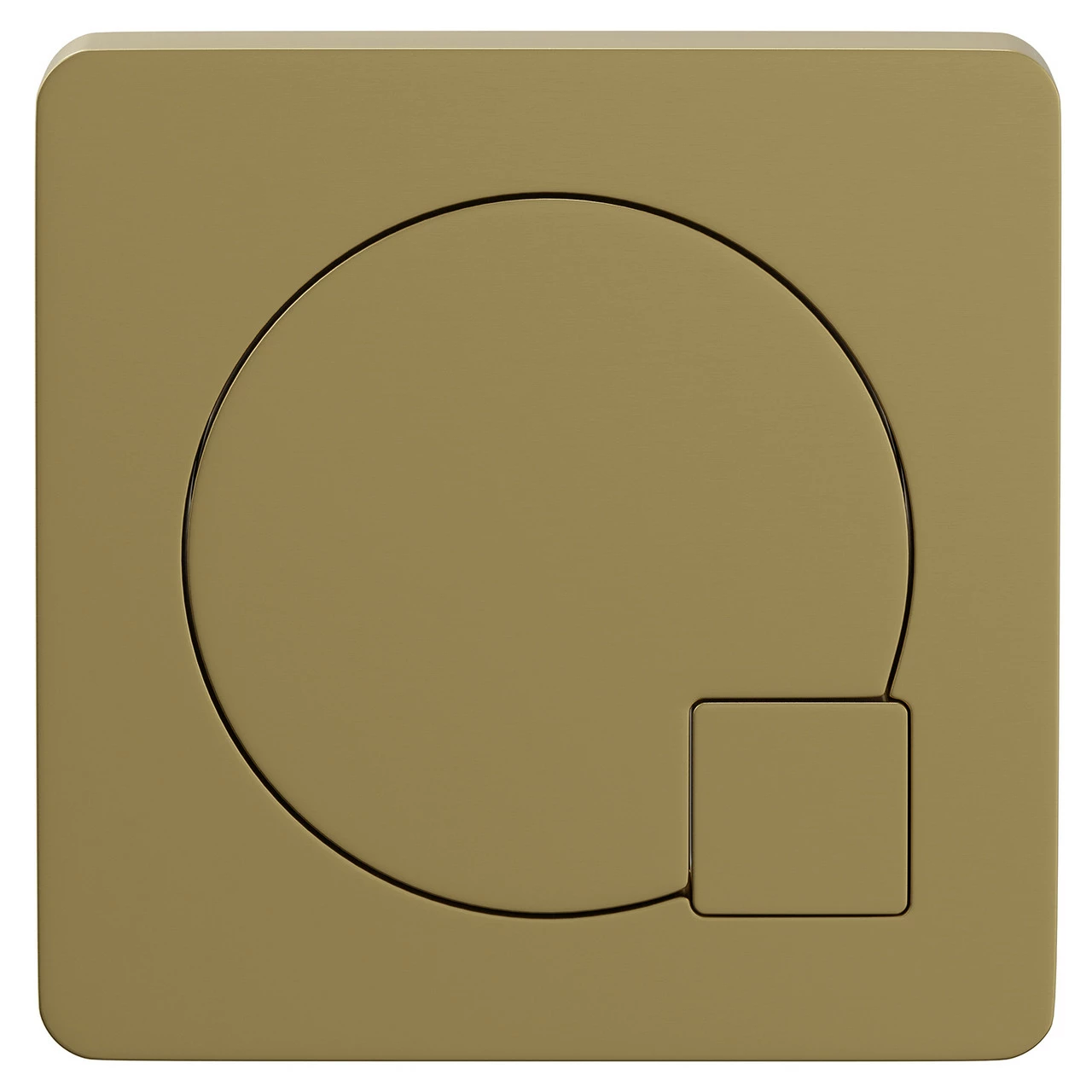 Colore Square Brushed Brass Modern Dual Flush Push Button - Image 2