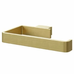Colore Square Brushed Brass Wall Mounted Toilet Roll Holder