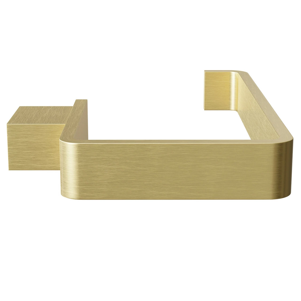 Colore Square Brushed Brass Wall Mounted Toilet Roll Holder - Image 4