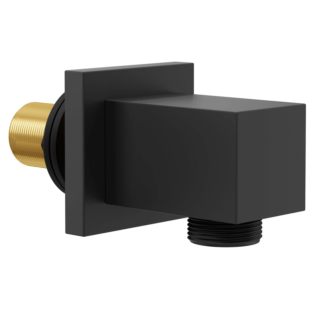 Colore Square Matt Black Deluxe Square Shower Elbow - Image 3
