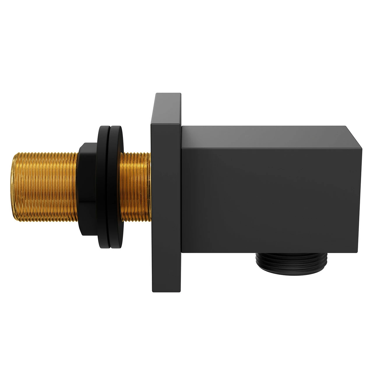 Colore Square Matt Black Deluxe Square Shower Elbow - Image 4